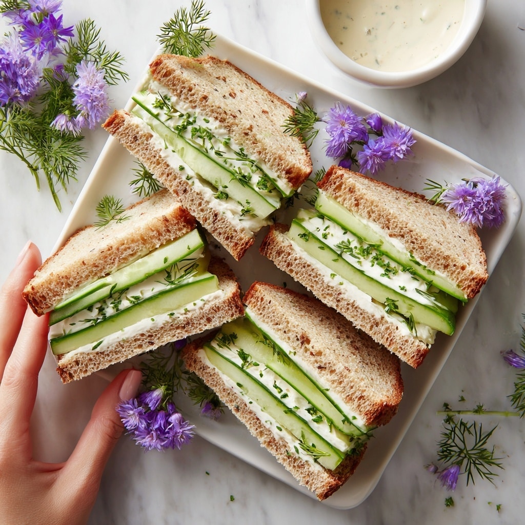Cucumber Tea Sandwiches Recipe - Recipe Image