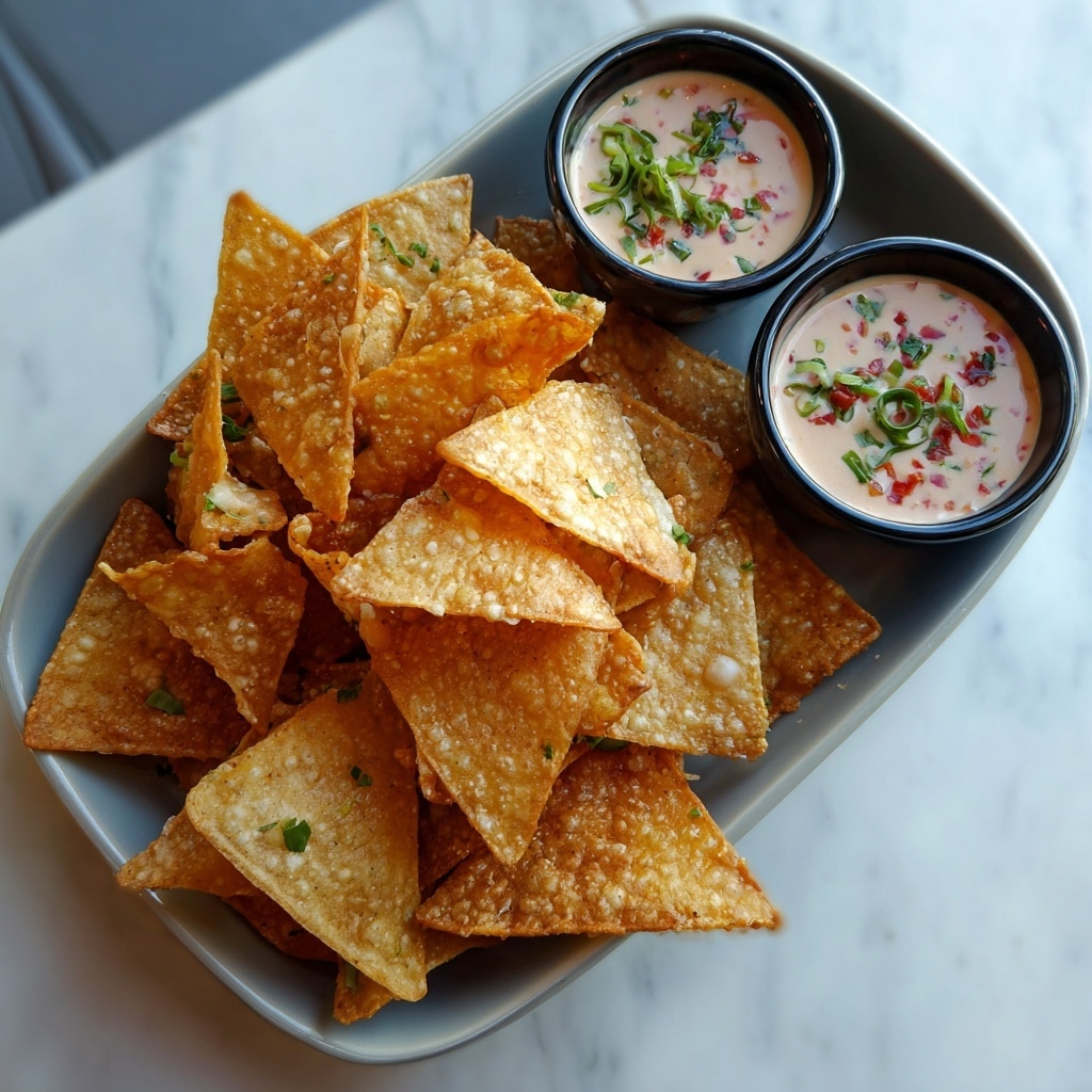 Nacho Triangles with Salsa-Ranch Dipping Sauce Recipe - Recipe Image