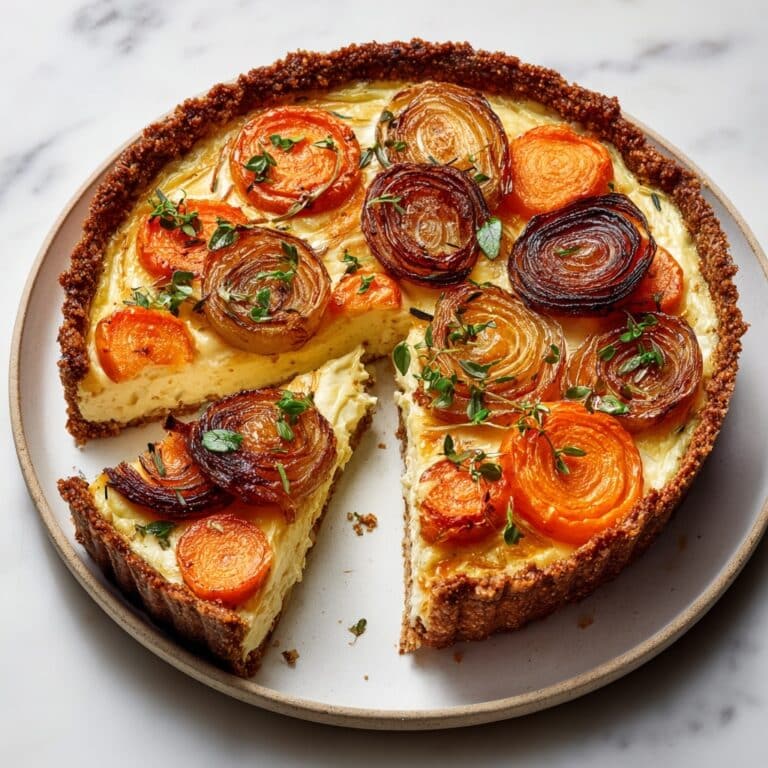 Carrot Quiche with Cheddar and Roasted Onions Recipe