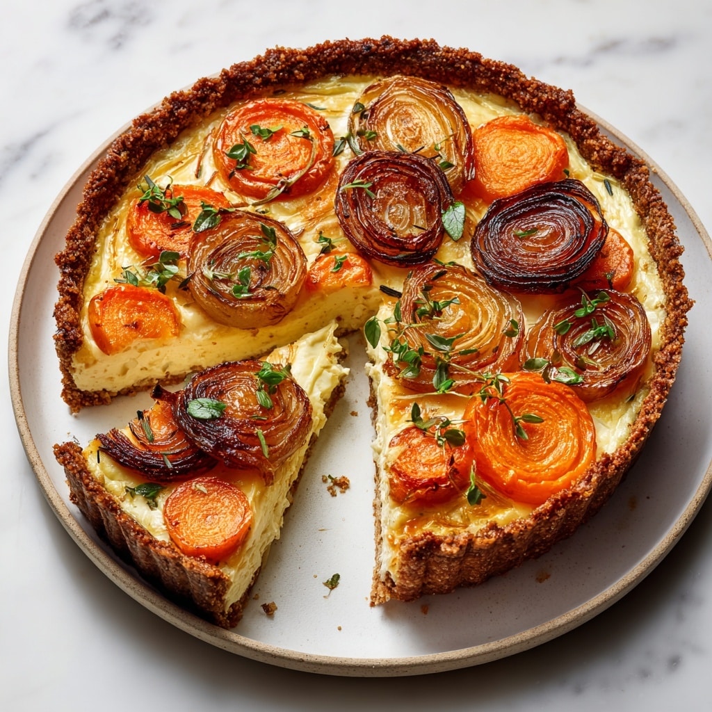 Carrot Quiche with Cheddar and Roasted Onions Recipe