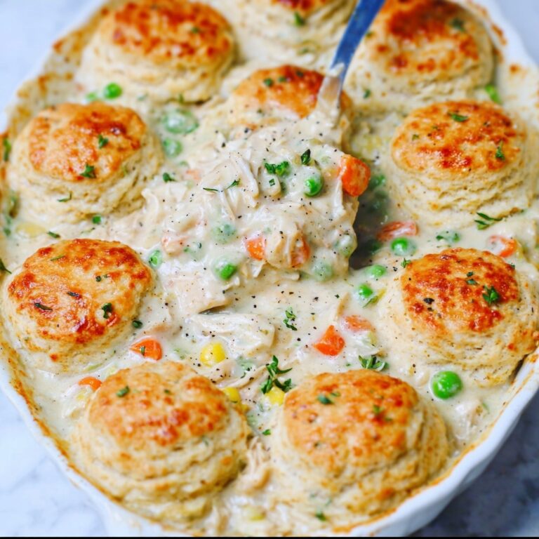 Chicken Pot Pie with Cheddar Chive Biscuits Recipe