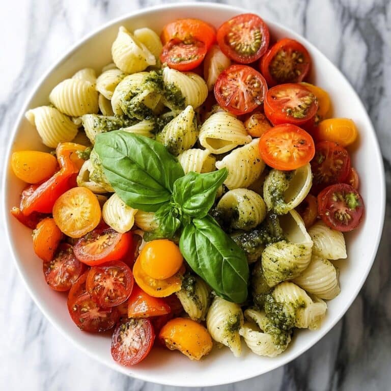 Pesto Pasta Salad with Zucchini, Squash, and Pine Nuts Recipe