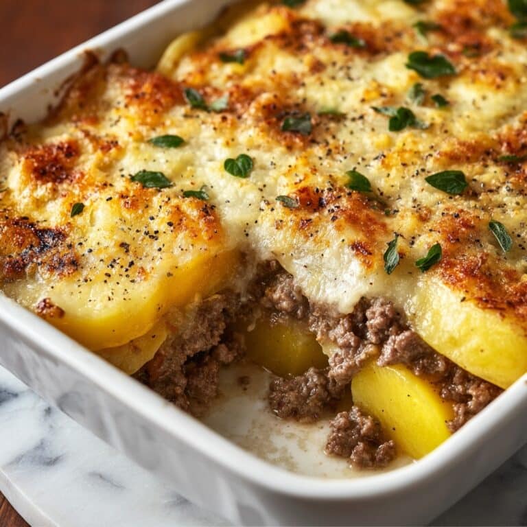 Beef Potato Cheese Casserole Recipe