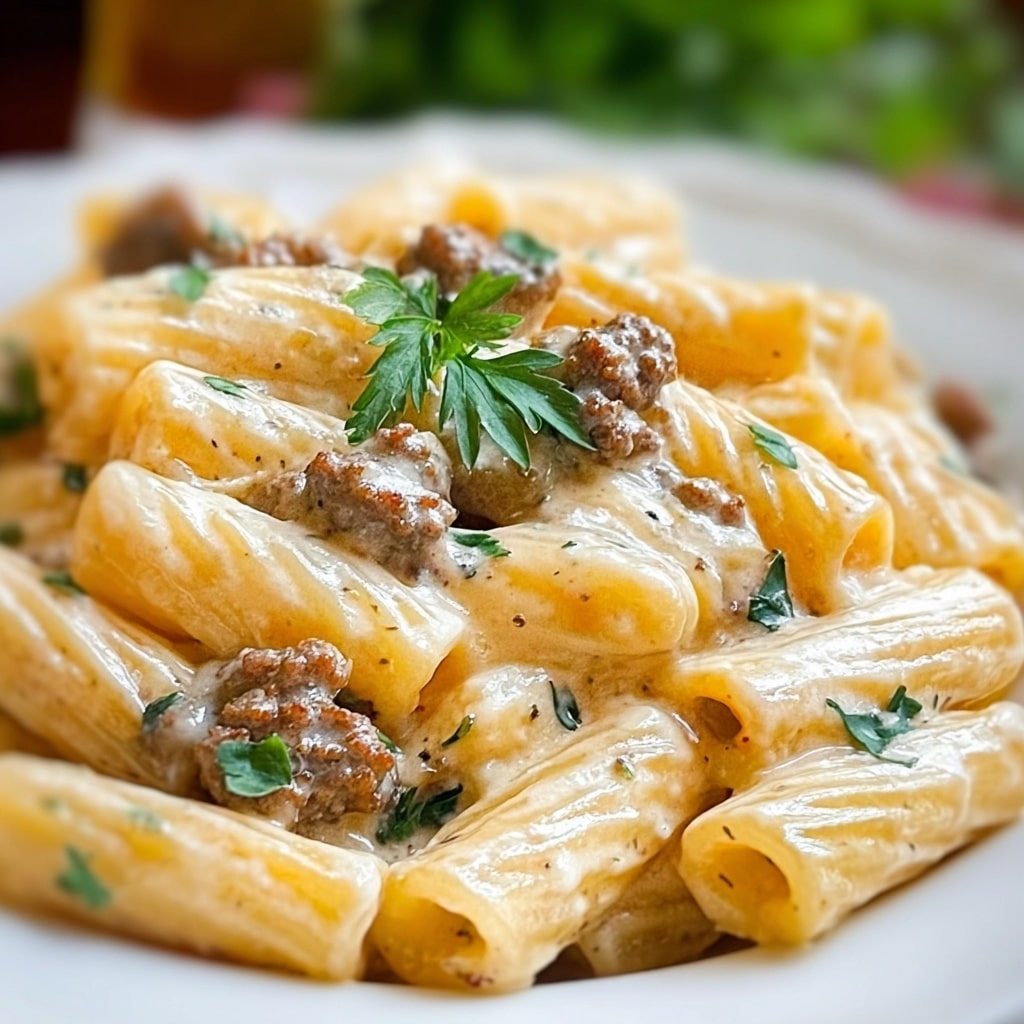 Creamy Sausage Rigatoni Recipe - Recipe Image