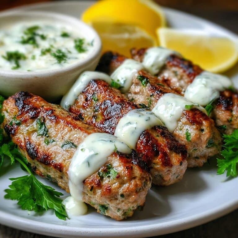 Chicken Kofta with Garlic Yogurt Sauce Recipe