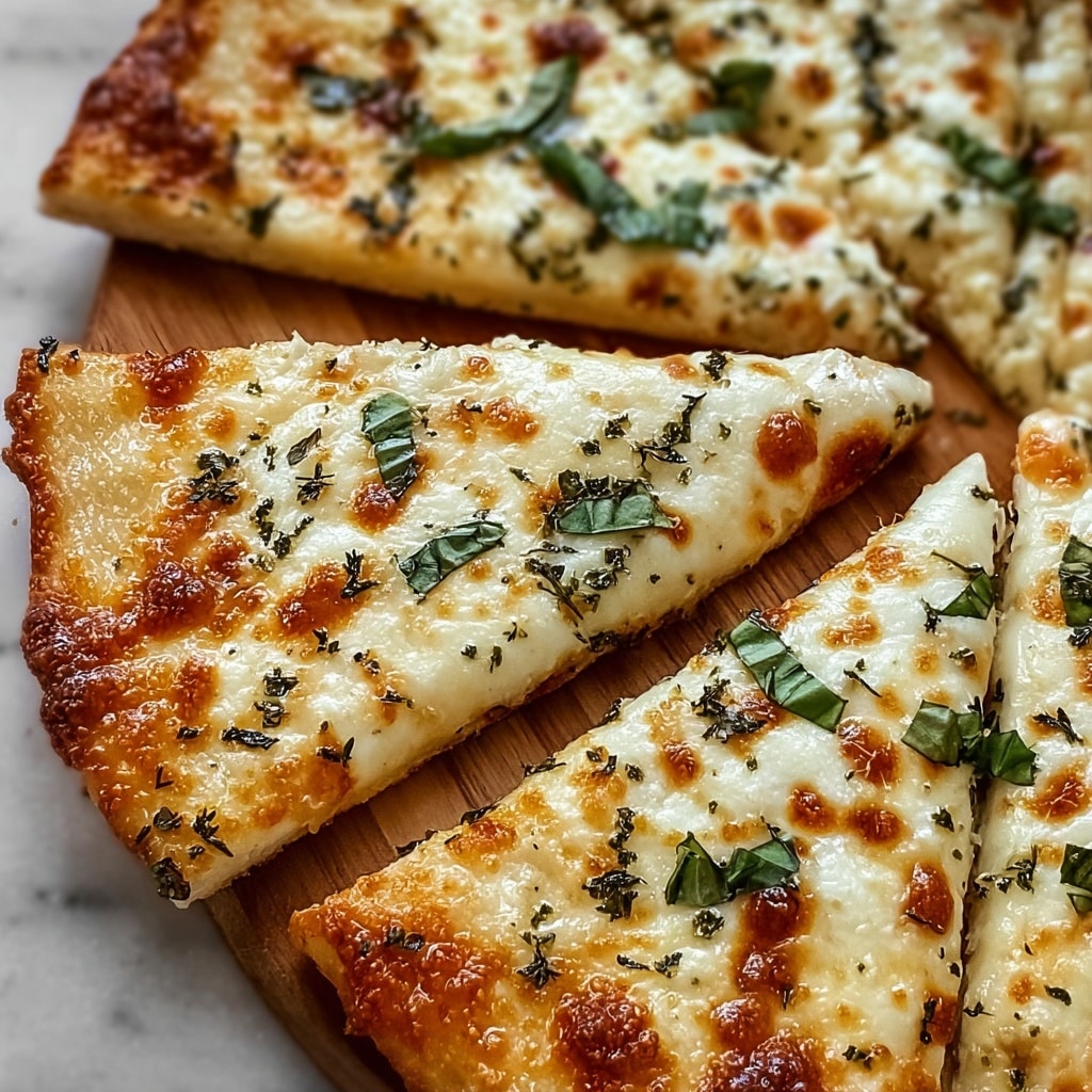 Cheesy Basil & Garlic Pizza Recipe - Recipe Image