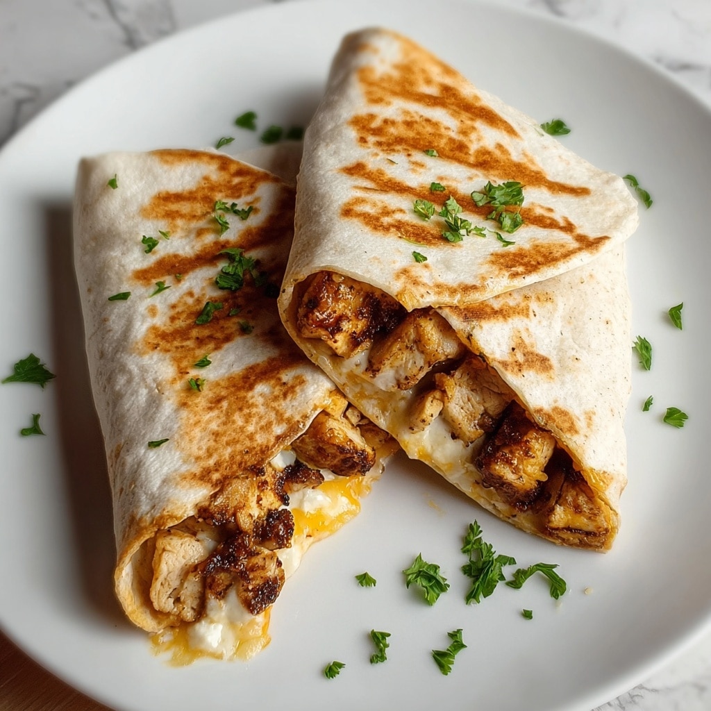 Cheesy Garlic Chicken Wraps Recipe