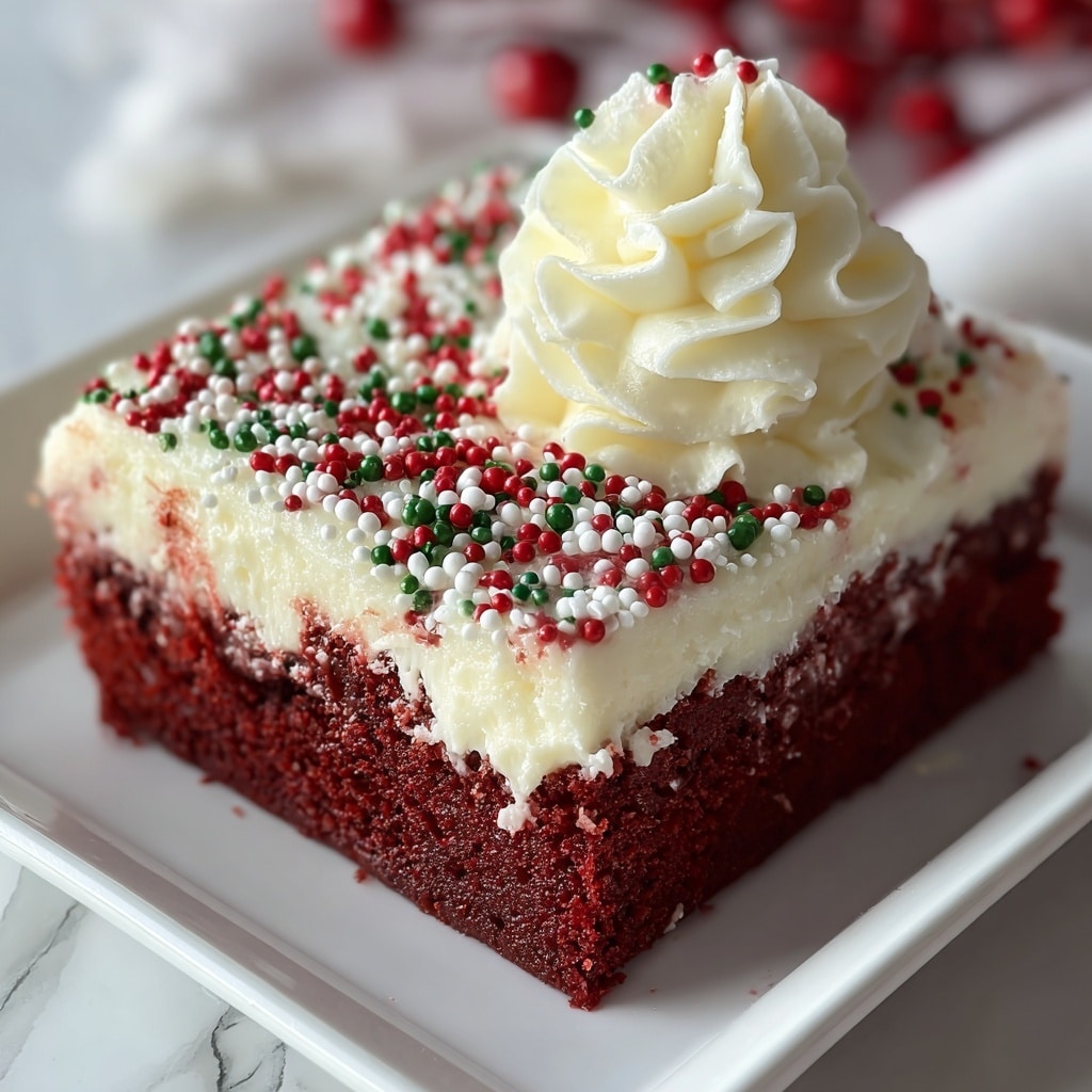 Christmas Red Velvet Poke Cake Recipe