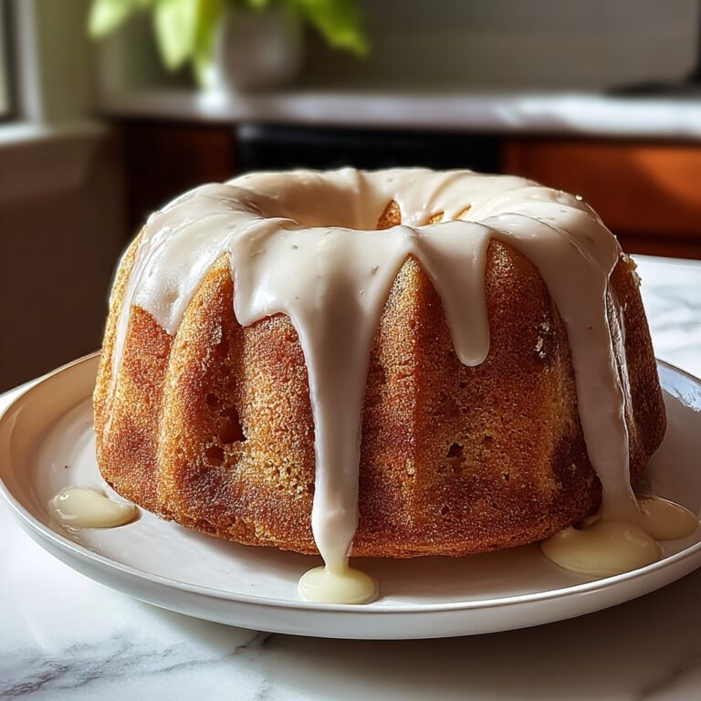 Vanilla Buttermilk Pound Cake with Cream Cheese Glaze Recipe