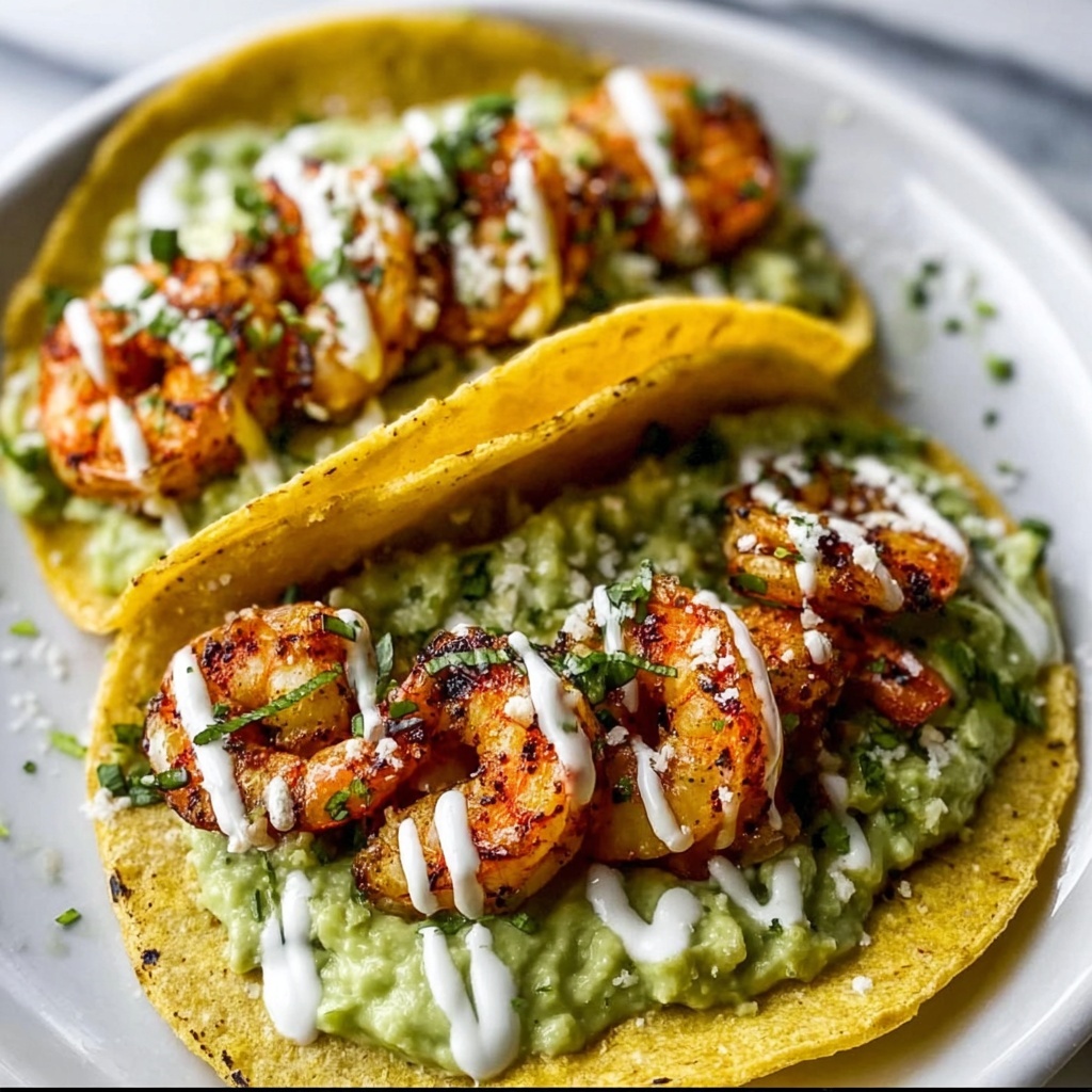 Spicy Shrimp Tacos with Garlic Cilantro Lime Slaw Recipe