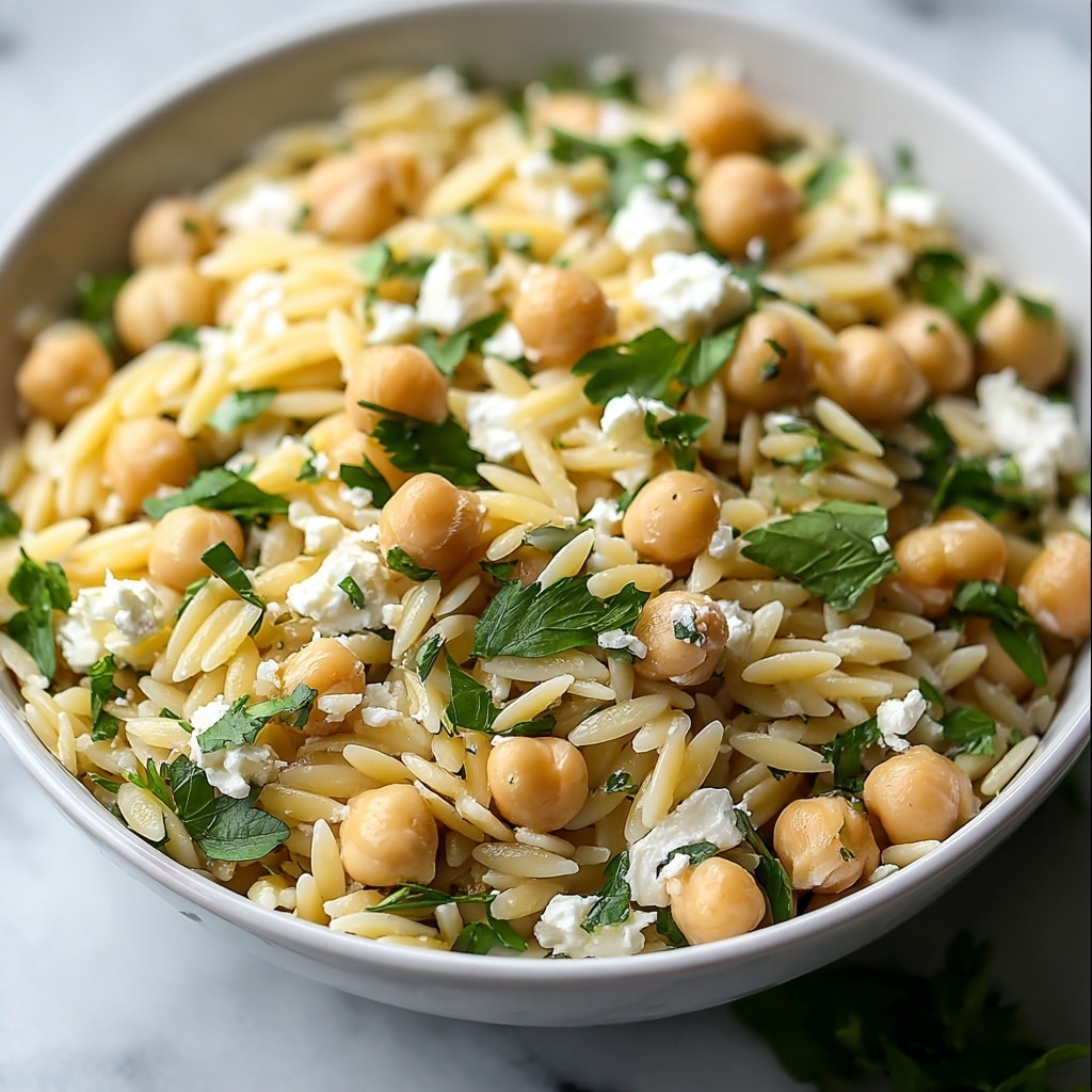 Zesty Orzo Pasta with Creamy Ricotta and Chickpeas Recipe