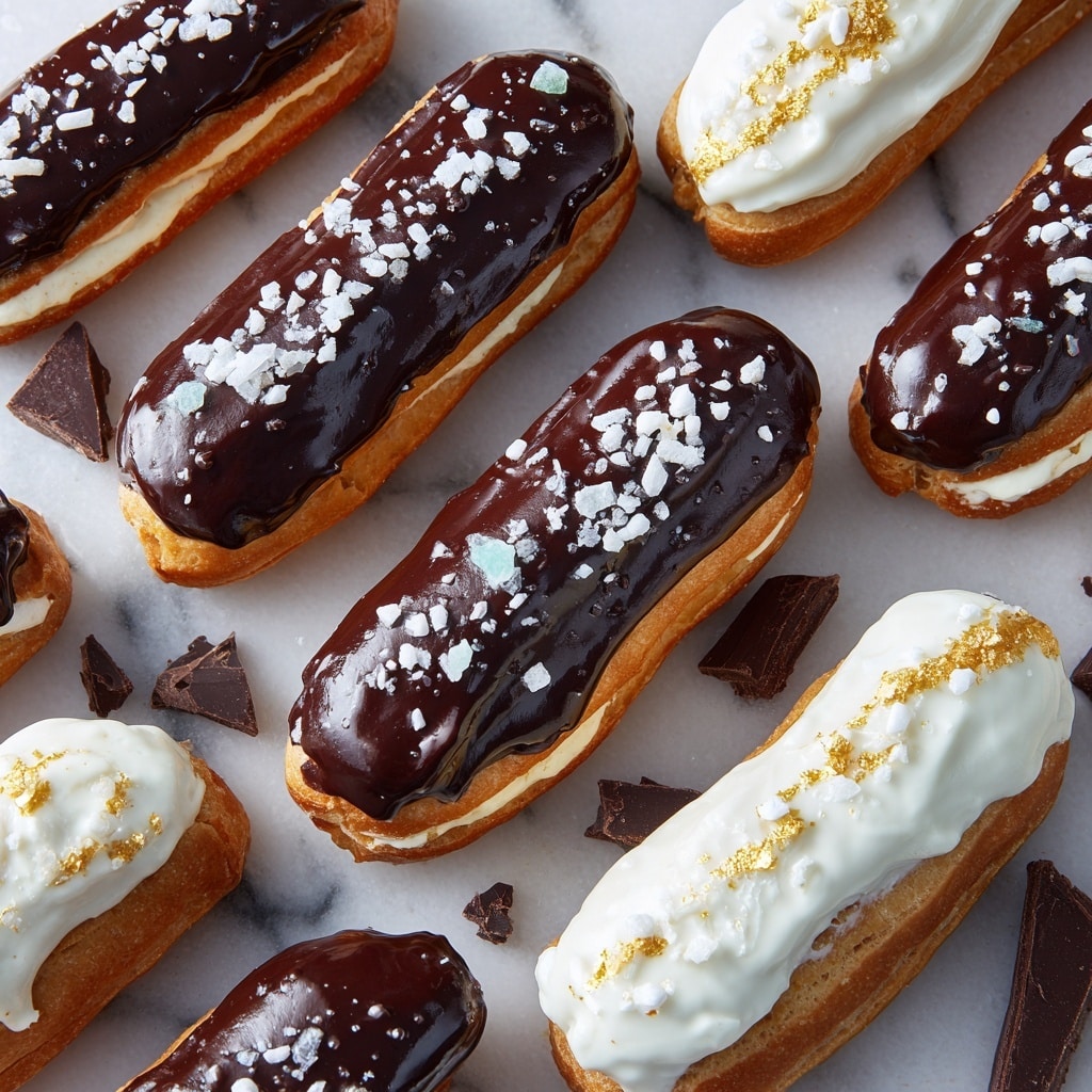 Chocolate Éclairs with Vanilla Filling Recipe