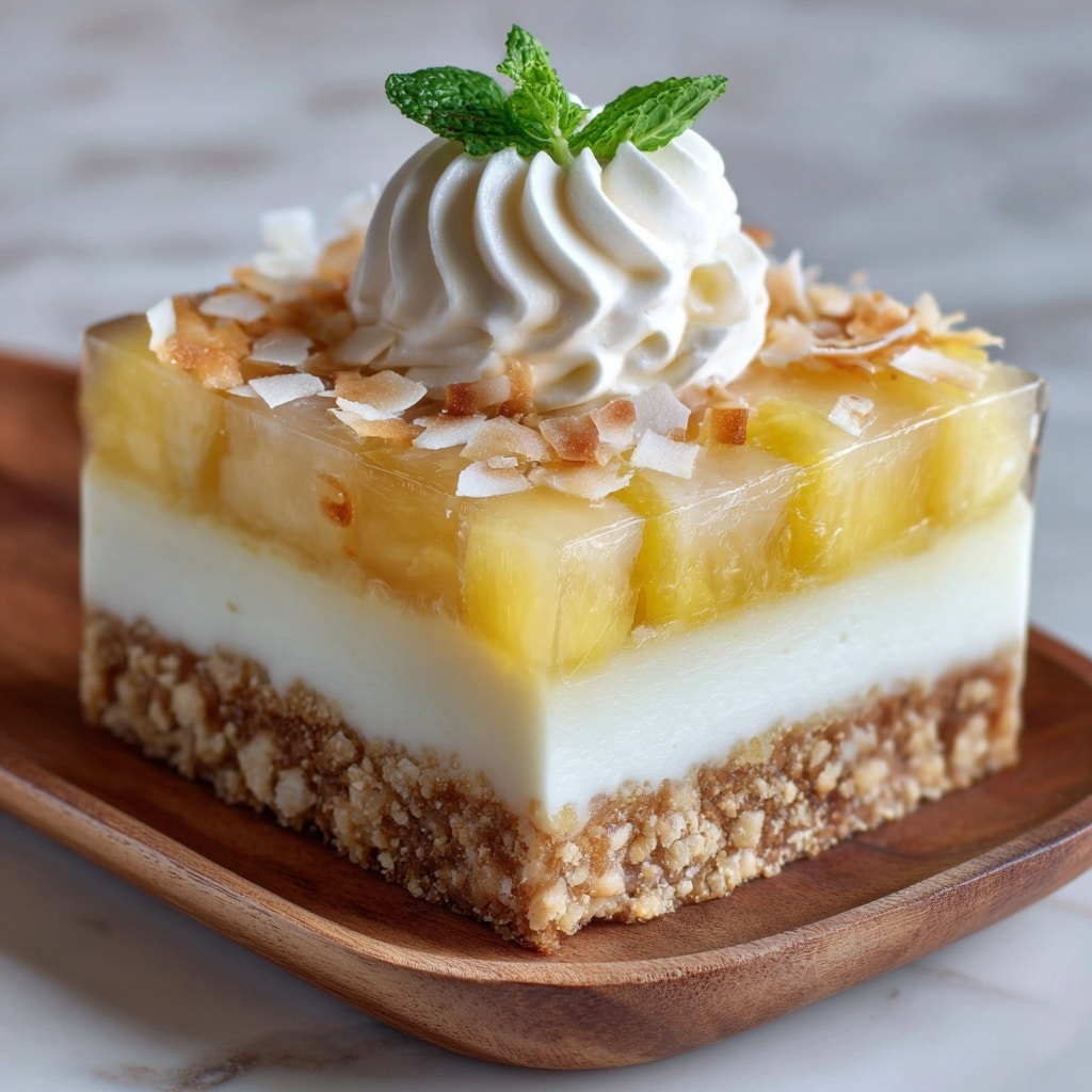 Coconut Pineapple Cheesecake Dessert Recipe - Recipe Image