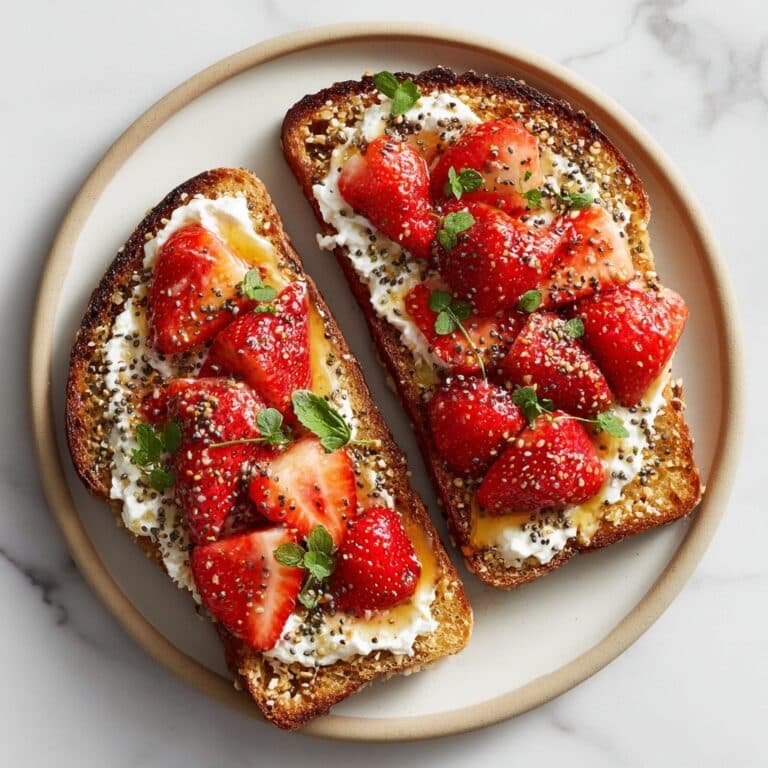 Roasted Strawberry Whipped Ricotta Toast Recipe