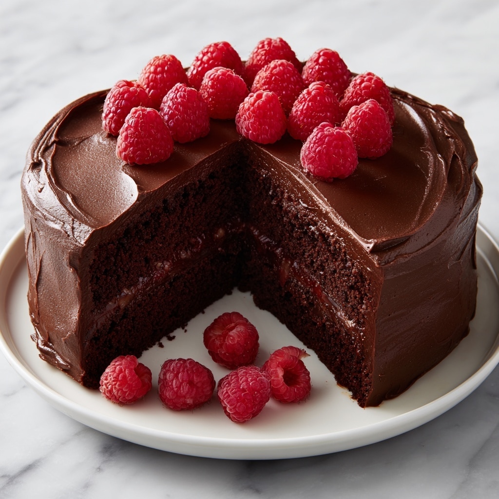 Decadent Chocolate Cake with Fresh Raspberry Bliss Recipe - Recipe Image