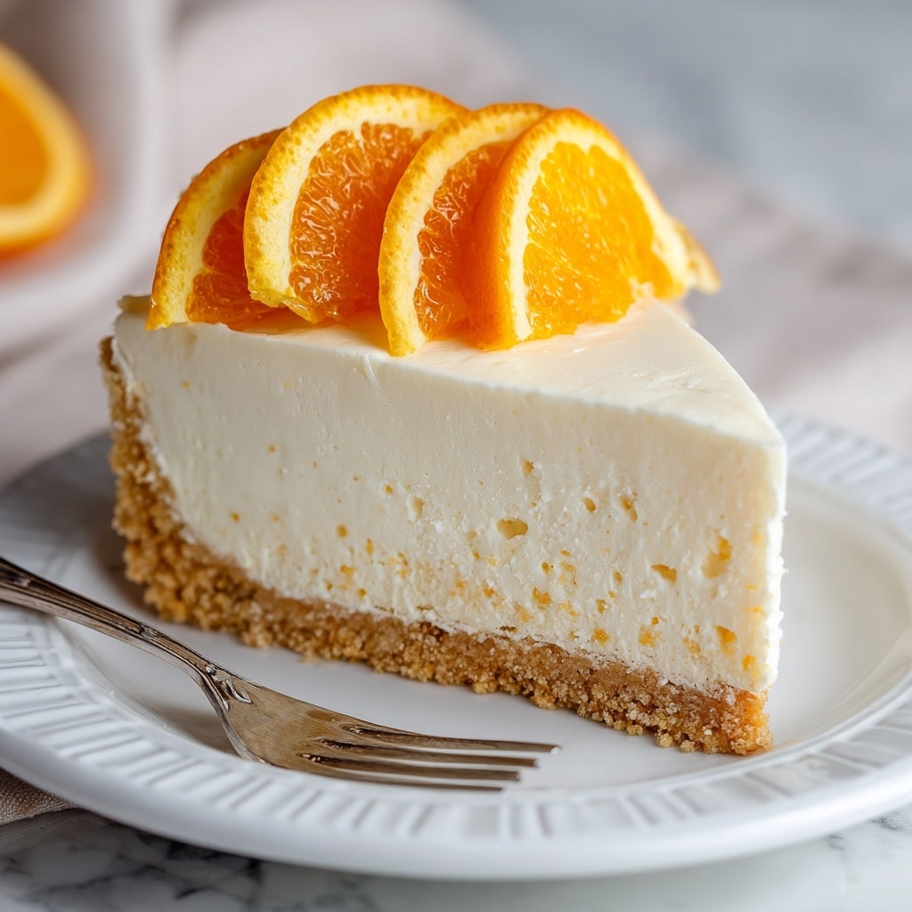 No-Bake Orange Creamsicle Cheesecake Recipe - Recipe Image