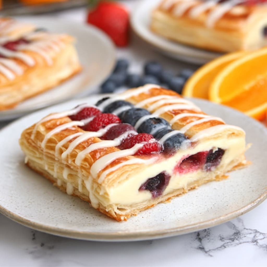 Cream Cheese and Berry Danish Pastries Recipe - Recipe Image