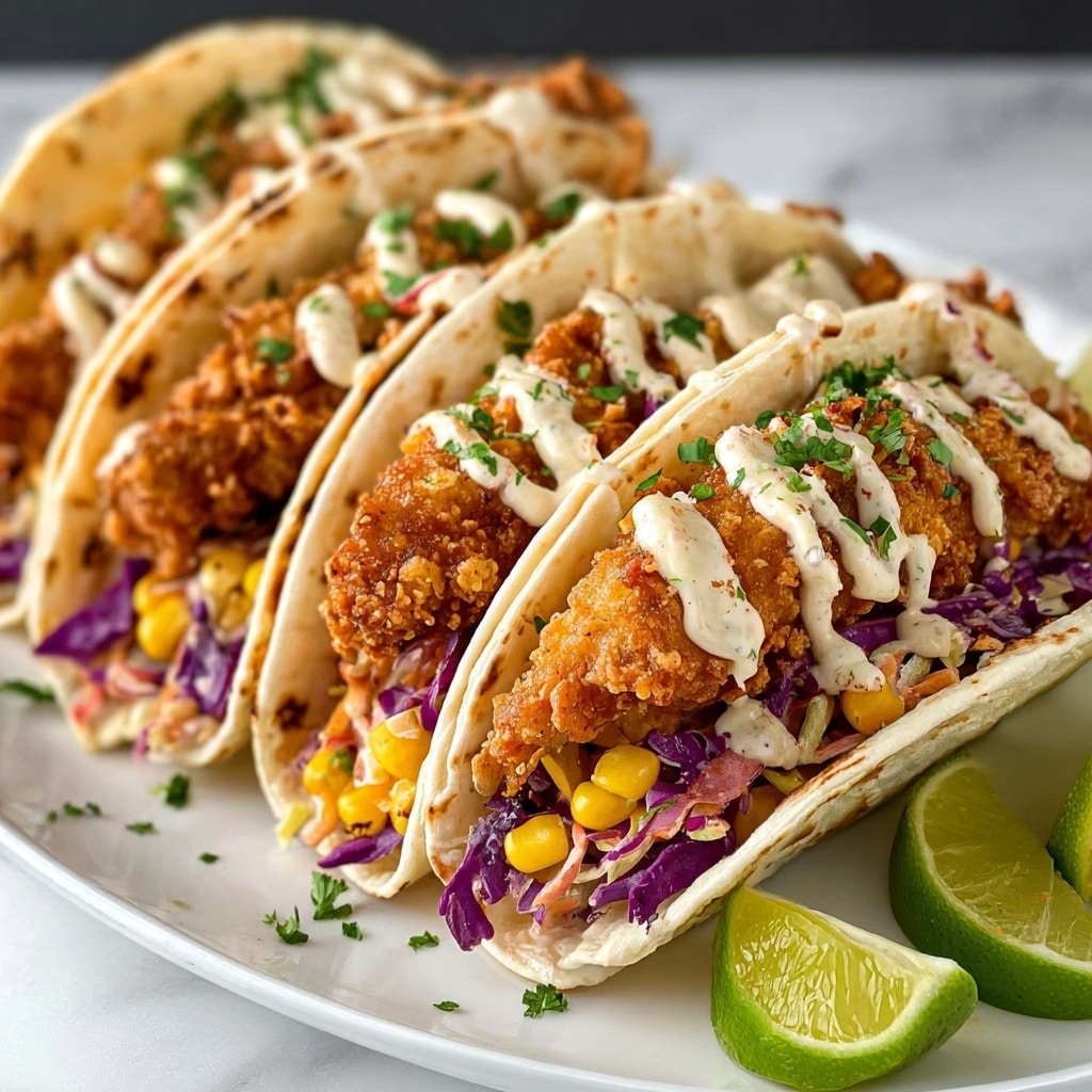 Crispy Fried Chicken Tacos Recipe - Recipe Image