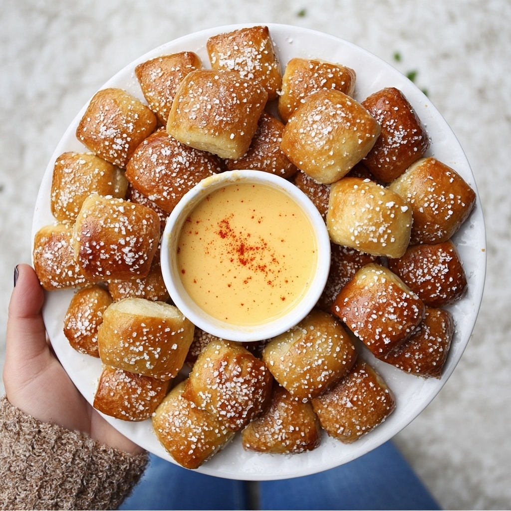 Soft Pretzel Bites with Vegan Cheese Sauce Recipe