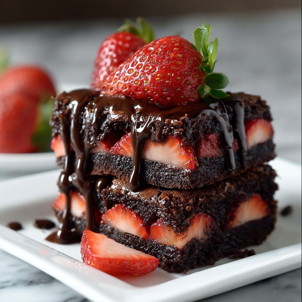 Chocolate Covered Strawberry Brownies: A Decadent Dessert Recipe - Recipe Image