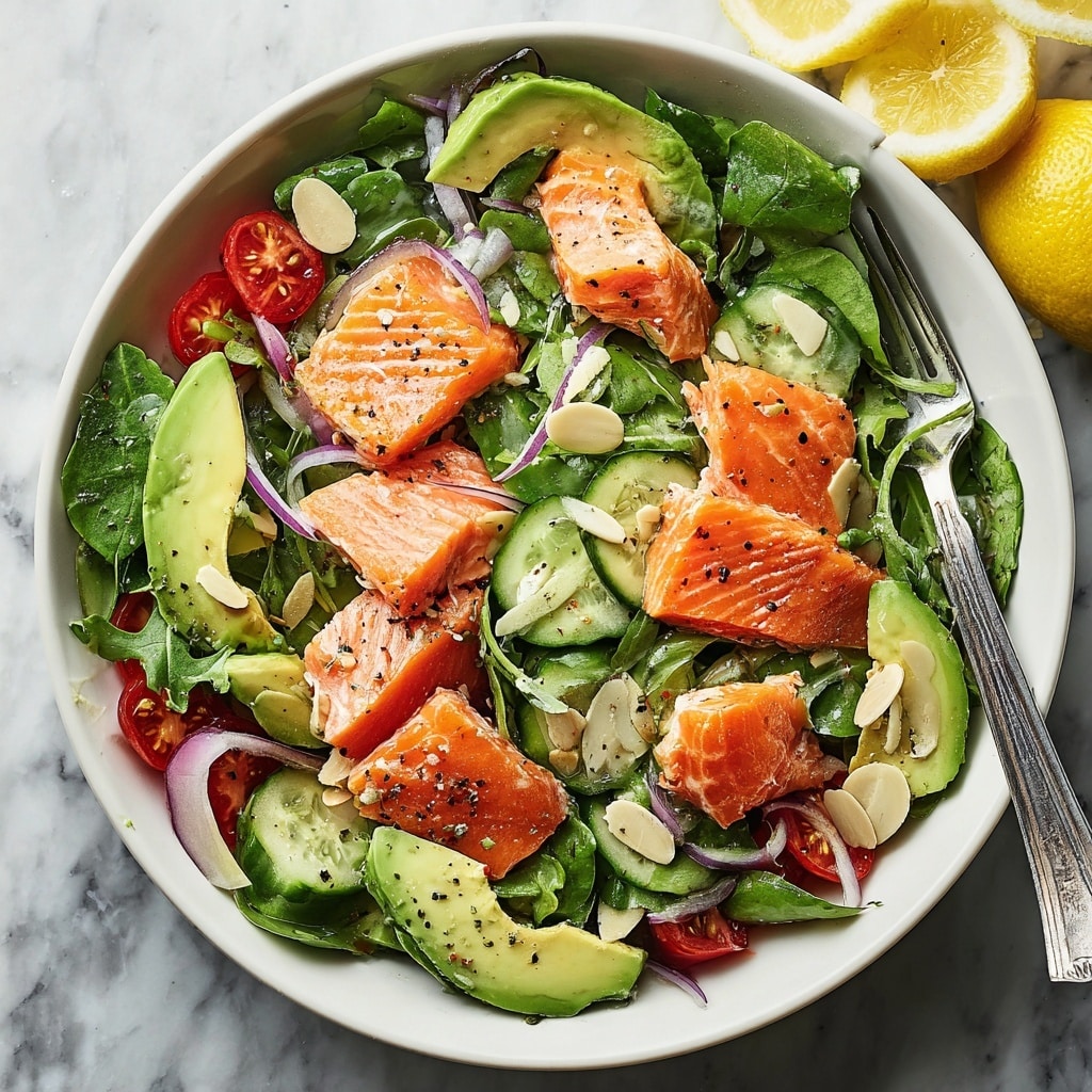 Salmon Avocado Salad with Lemon Vinaigrette Recipe