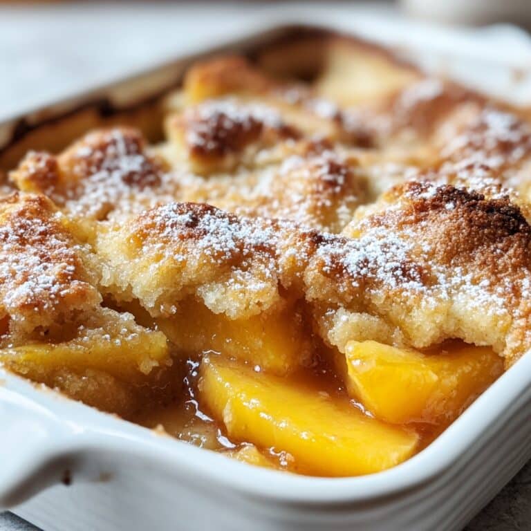 Homemade Old Time Oven Peach Cobbler Recipe