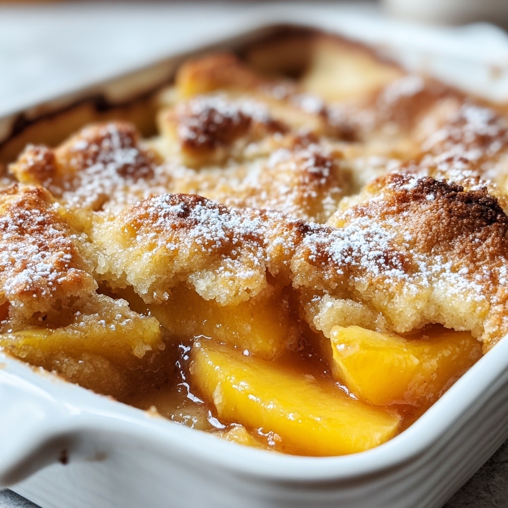 Homemade Old Time Oven Peach Cobbler Recipe
