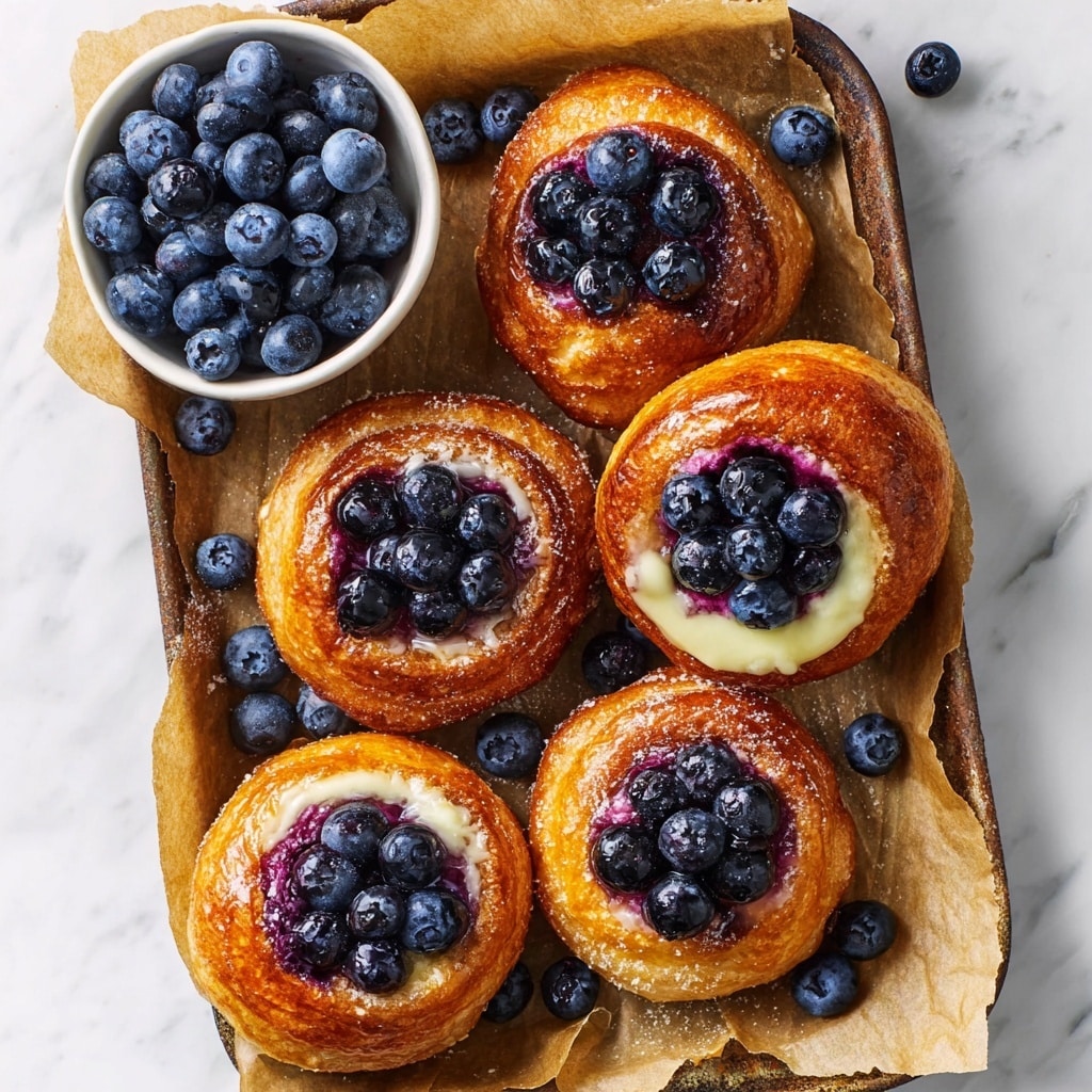 Blueberry Cheese Vatrushka Buns Recipe - Recipe Image