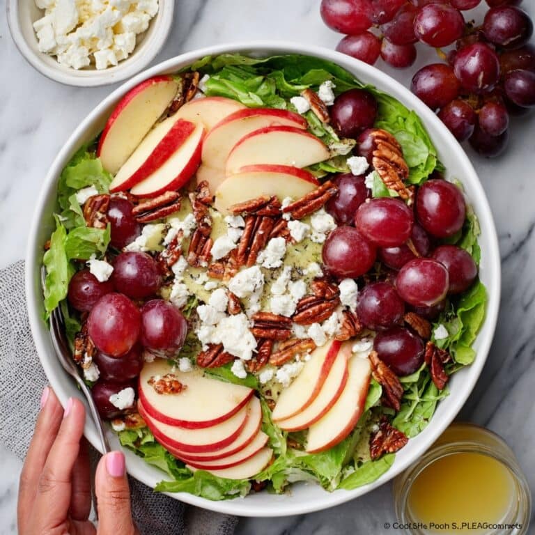 Apple Salad with Cranberries, Nuts, and Honey Dressing Recipe