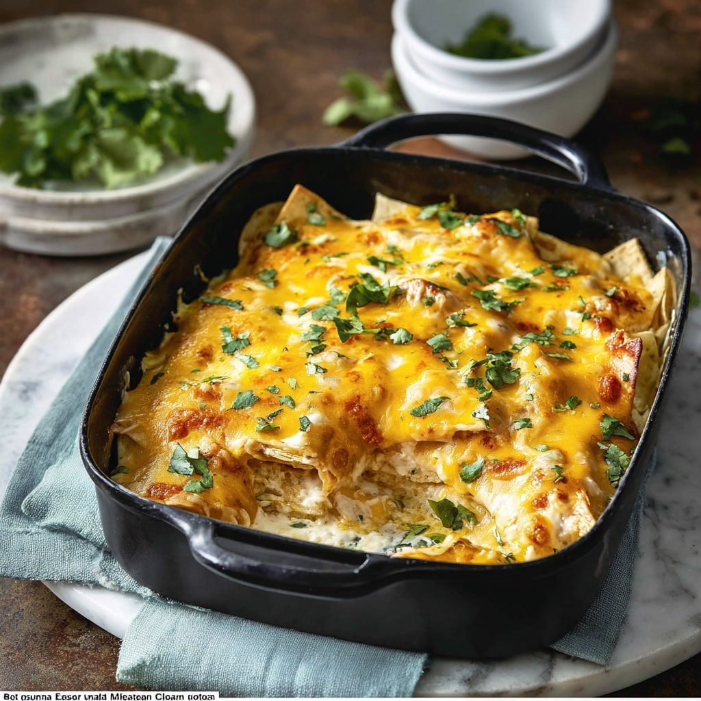 Slow Cooker Chicken Enchilada Casserole Recipe - Recipe Image