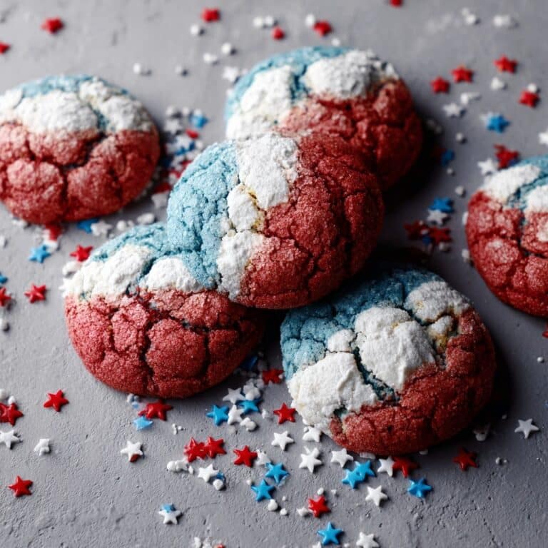 Patriotic Crinkle Cookies Recipe