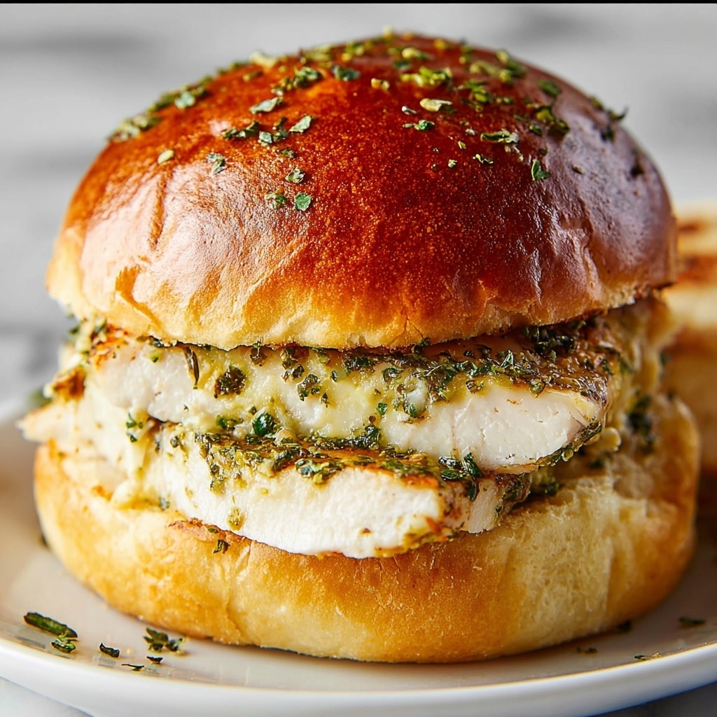 Cheesy Garlic Pesto Chicken Sliders Recipe