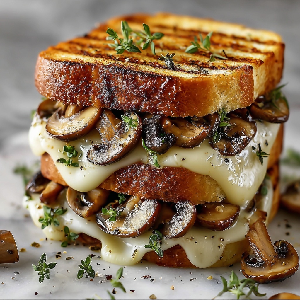 Garlic Mushroom Grilled Cheese Recipe