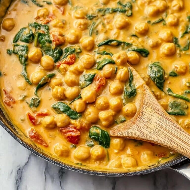 Creamy Sun-Dried Tomato Chickpeas Recipe