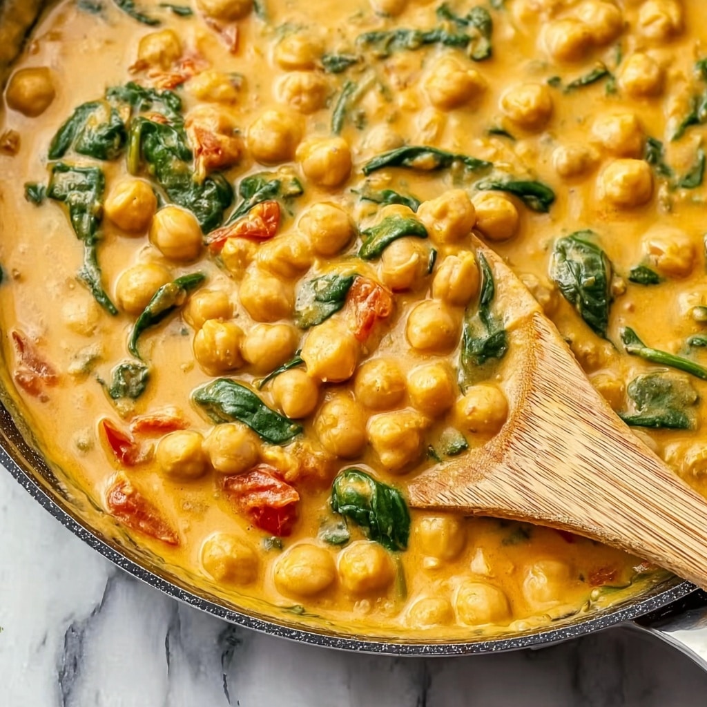 Creamy Sun-Dried Tomato Chickpeas Recipe