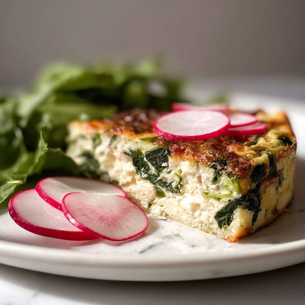 Spring Vegetable & Herb Frittata with Green Goddess Dressing Recipe