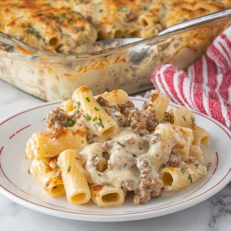 Sausage Alfredo Rigatoni Recipe