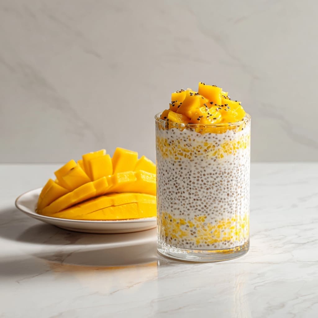 Mango Coconut Overnight Oats Recipe - Recipe Image