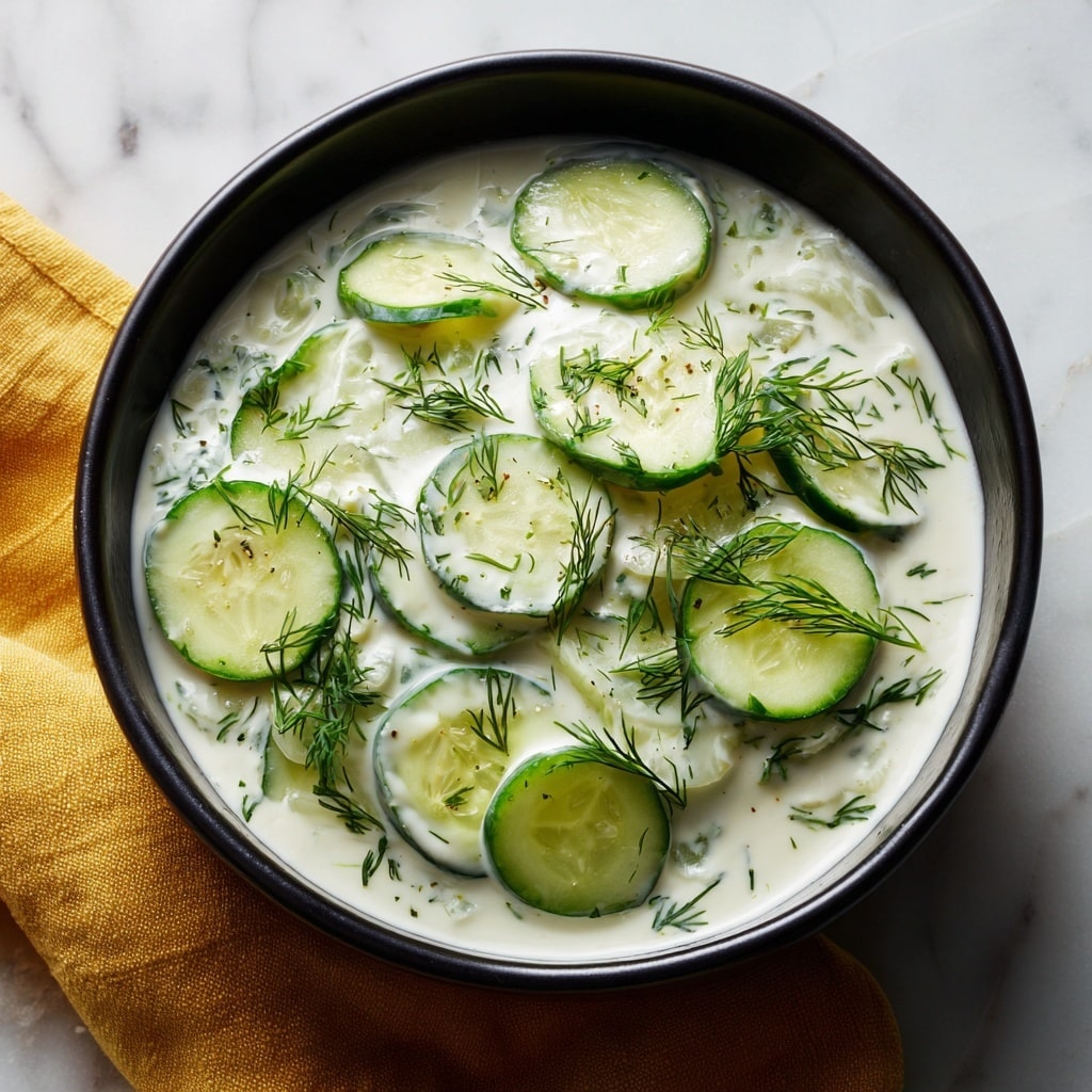 Dad’s Creamy Cucumber Salad Recipe - Recipe Image