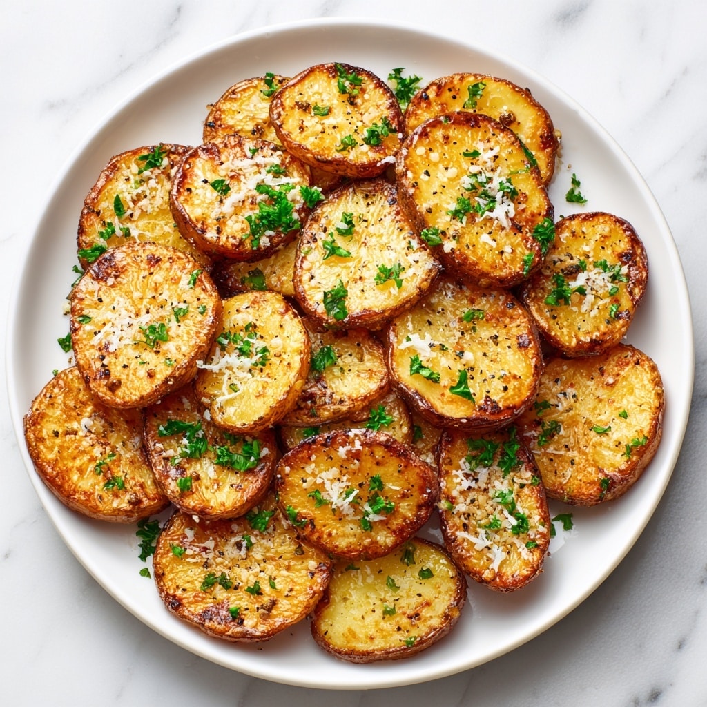 Parmesan Smashed Potatoes with Garlic Dip Recipe - Recipe Image
