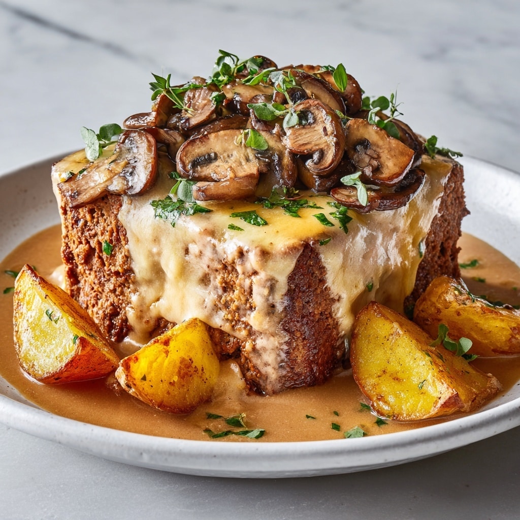 Mushroom Swiss Cheese Meatloaf: A Delicious Twist on a Classic Recipe - Recipe Image