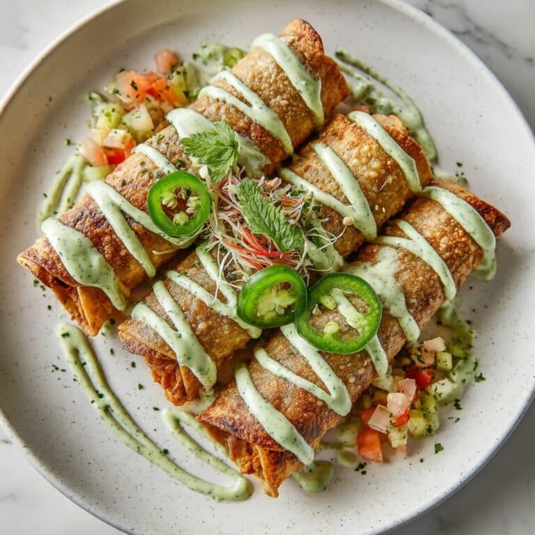 Cheesy Pumpkin Taquitos with Roasted Jalapeño Pepita Crema Recipe