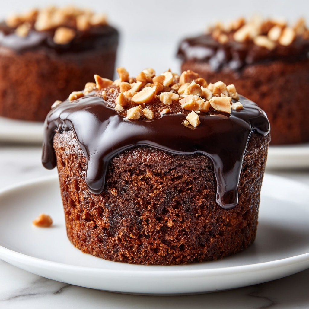 Mini Flourless Peanut Butter Chocolate Cakes Recipe - Recipe Image