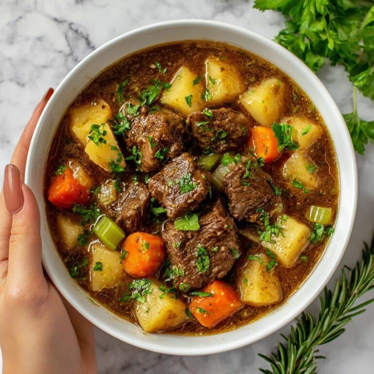 Pot Vegetable Soup with Stew Meat Recipe