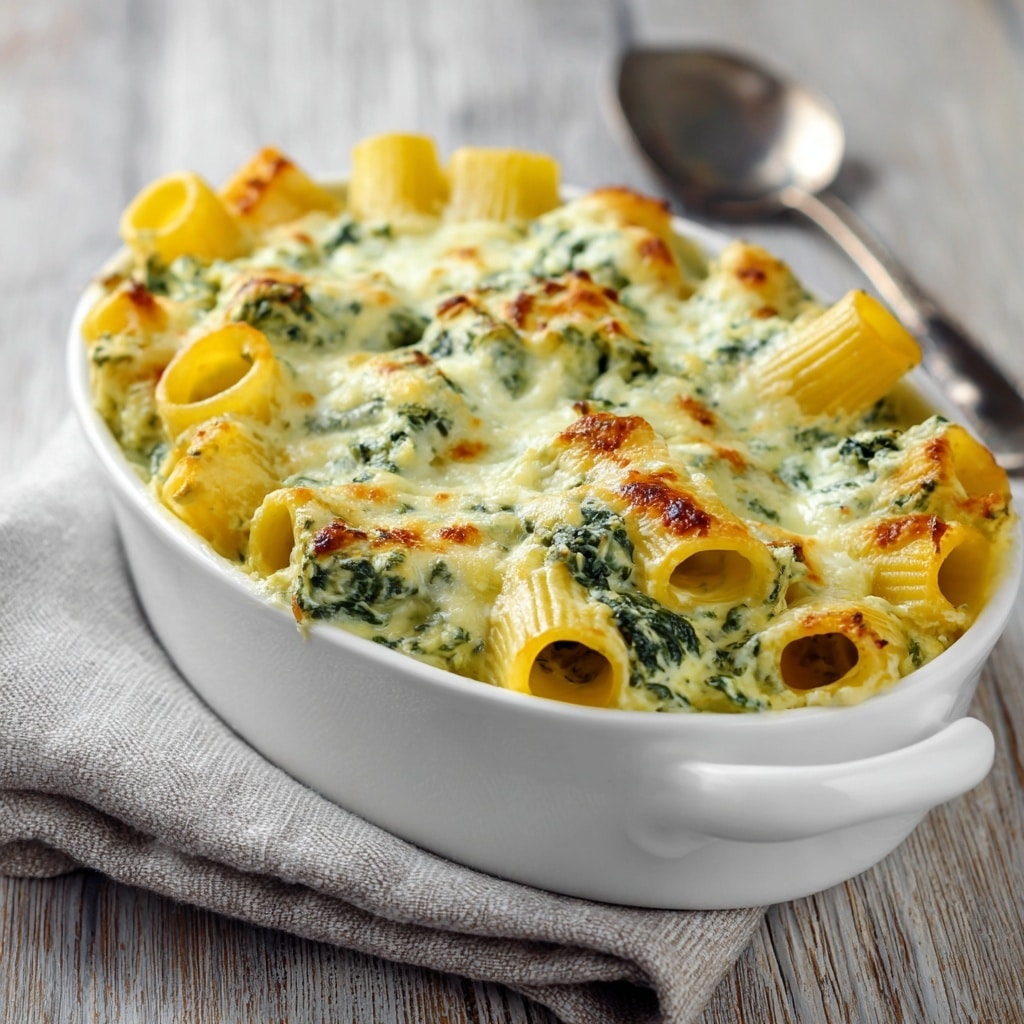 Baked Rigatoni with Spinach Ricotta Recipe