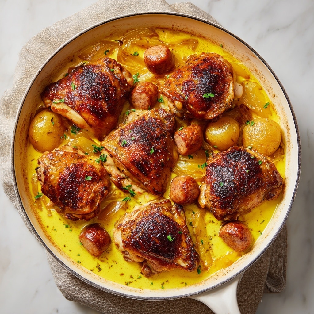 Chicken Scarpariello with Sausage, Potatoes, and Pickled Peppers Recipe - Recipe Image