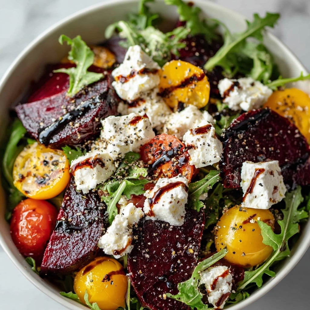 Beet Salad with Goat Cheese and Balsamic Recipe - Recipe Image