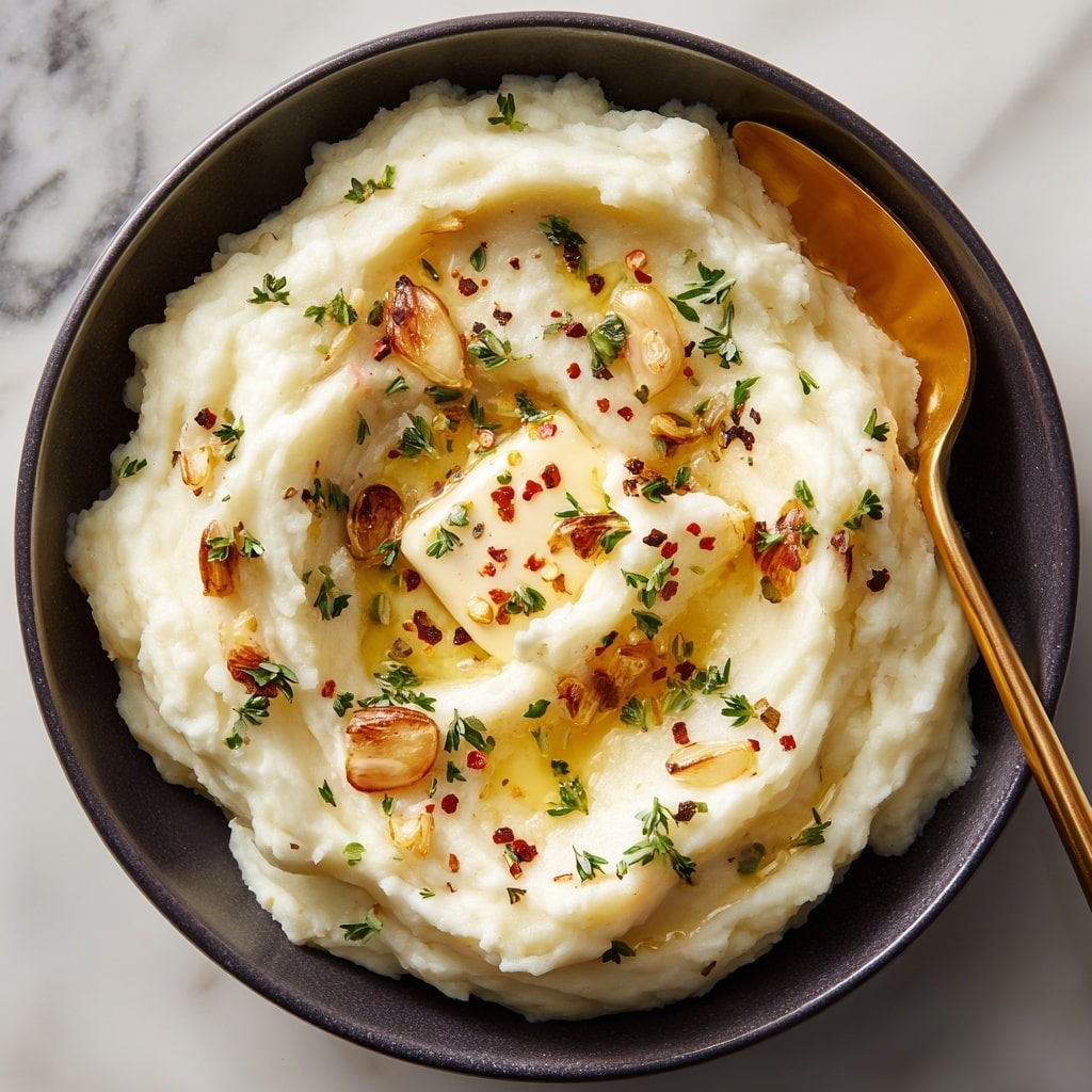Creamy Roasted Garlic Mashed Potatoes Recipe - Recipe Image