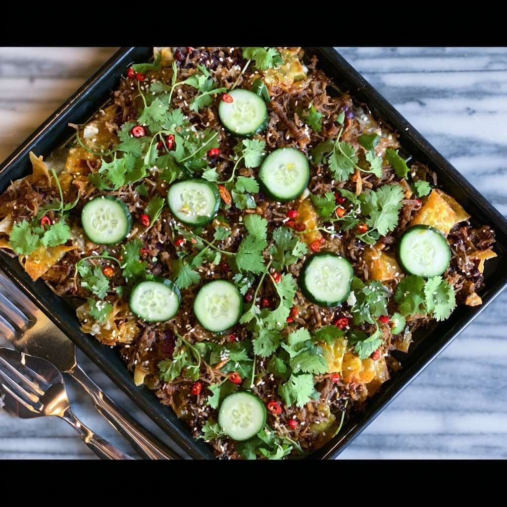 Slow Cooker Asian Pulled Chicken Nachos Recipe - Recipe Image