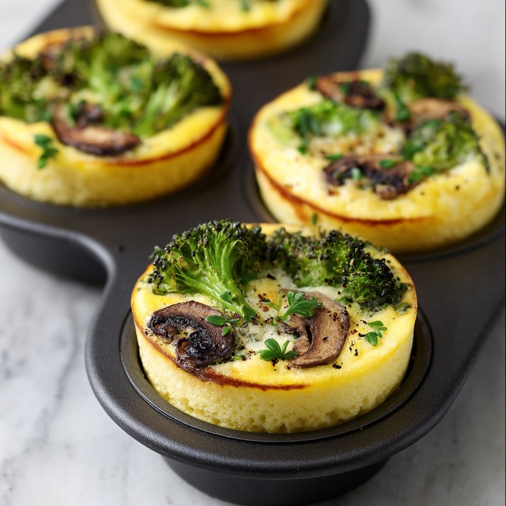Veggie-Packed Broccoli & Mushroom Egg Cups Recipe - Recipe Image